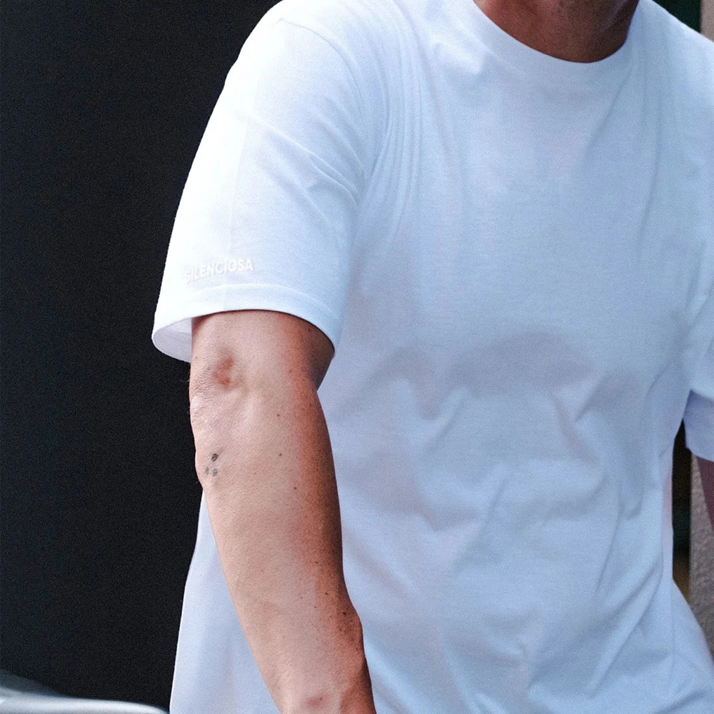 SILENCIOSA Embossed TShirt - White - Image 2