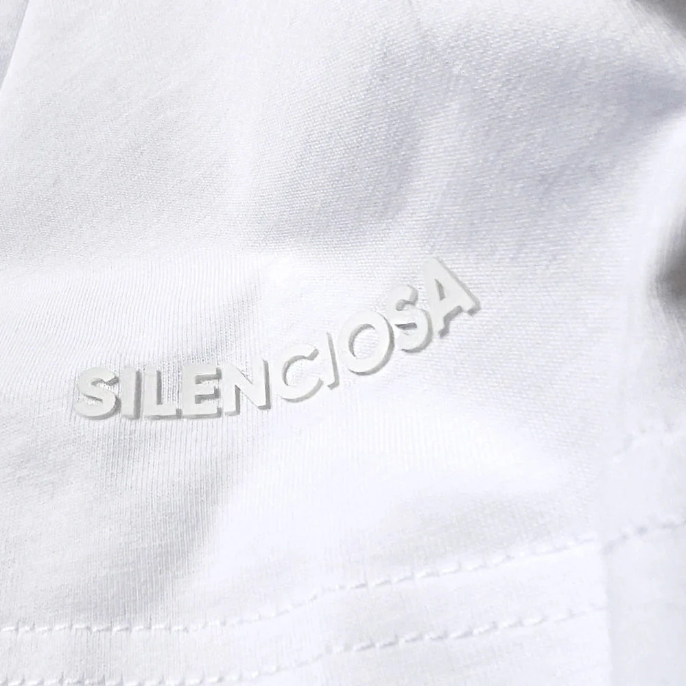 SILENCIOSA Embossed TShirt - White - Image 4