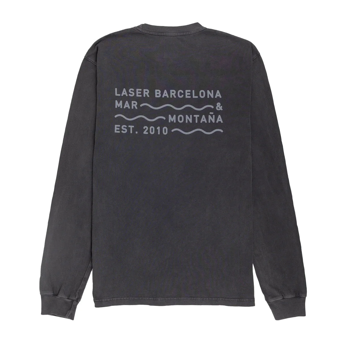 LASER Borne Long Sleeve Tee - Faded Black - Image 2
