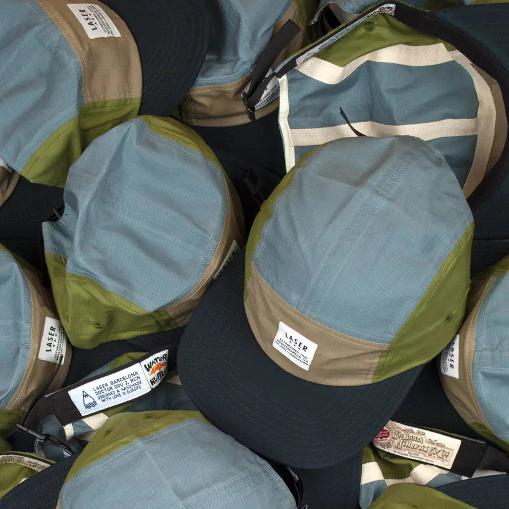 LASER Borne Ripstop Off Cuts Packable Hat Cap - 5 Panel - Image 3