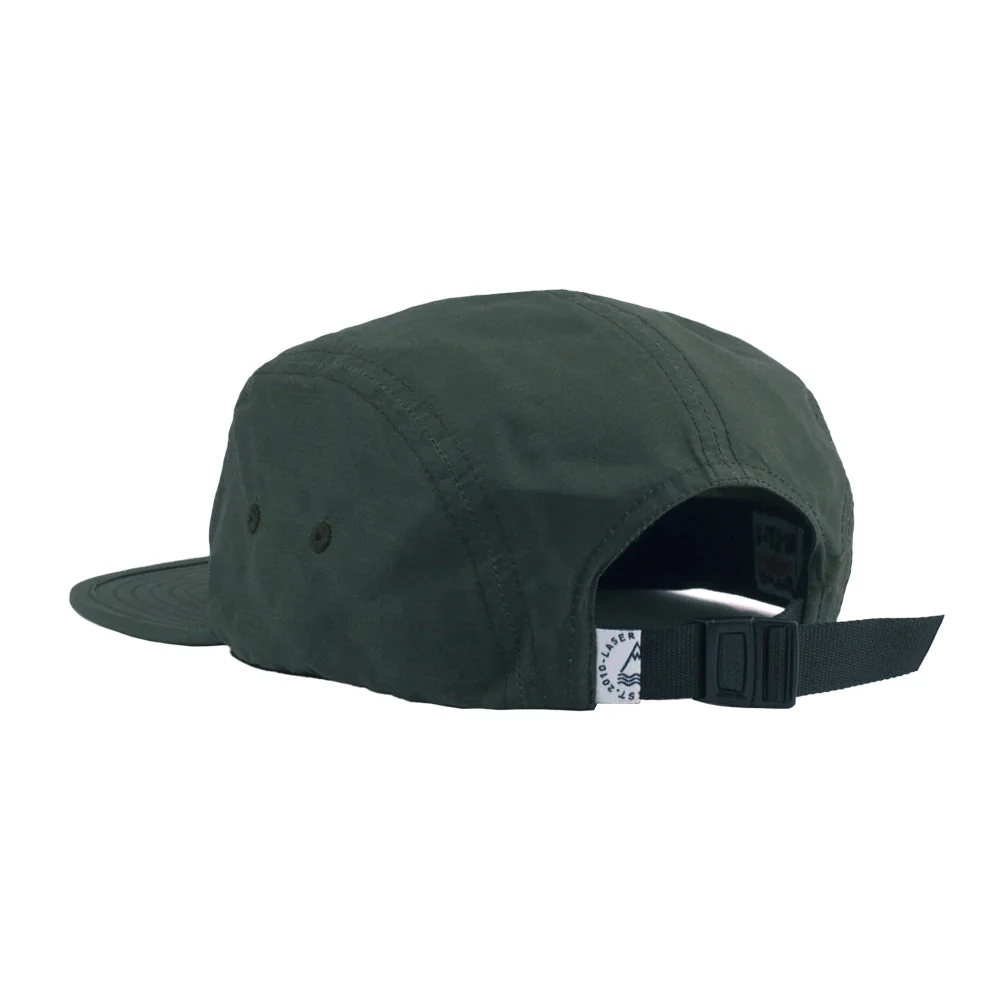 LASER Borne Ripstop Packable 5 Panel Hat Cap - Forest - Image 2