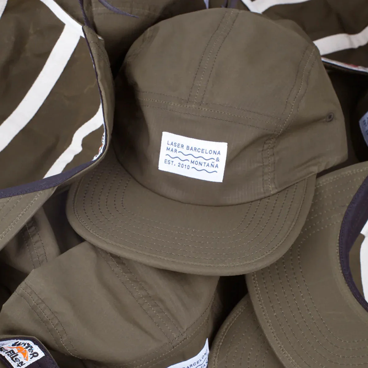 LASER Borne V2 Ripstop Packable 5 Panel Hat - Olive - Image 4