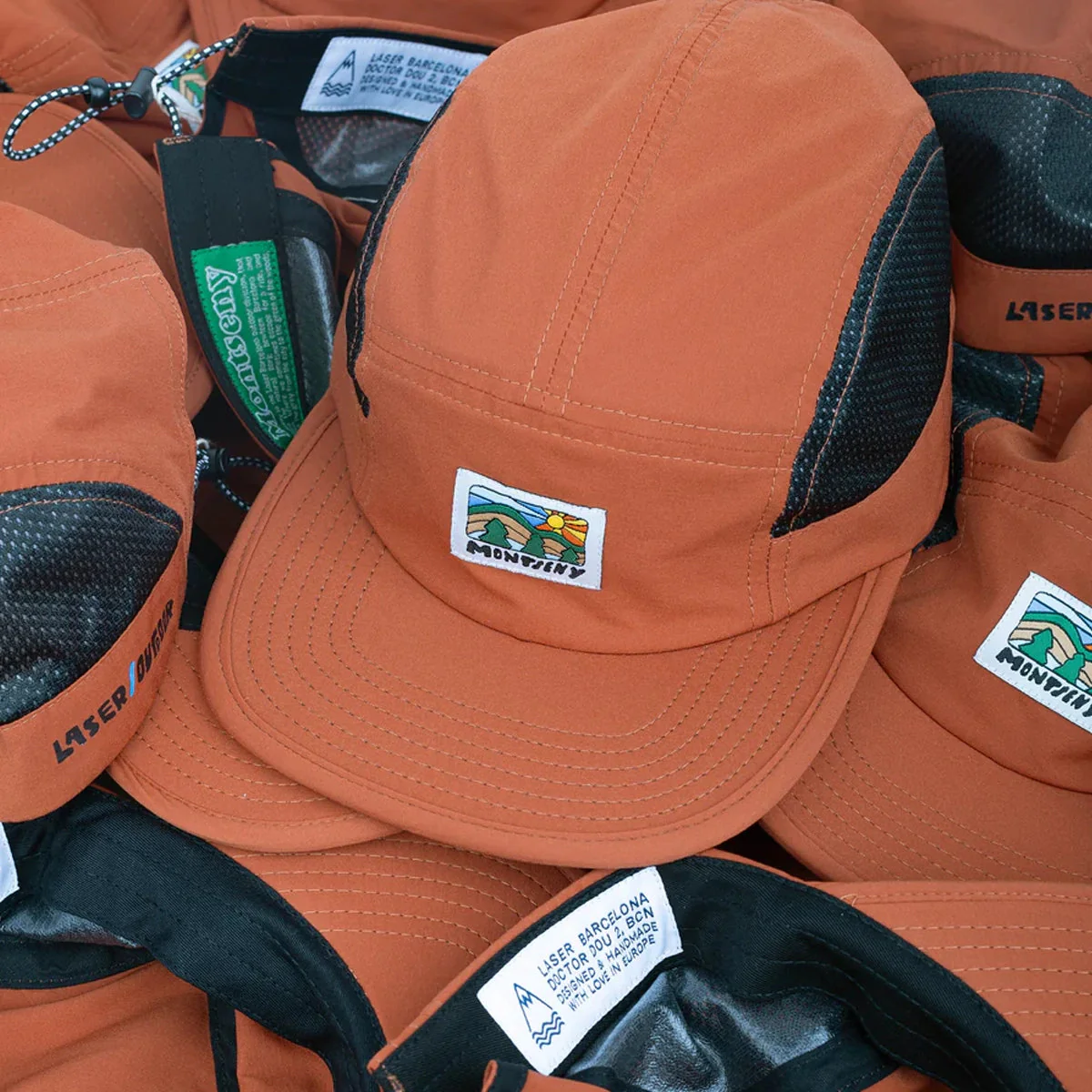 LASER Montseny Tech 5 Panel Hat Cap - Rust - Image 4
