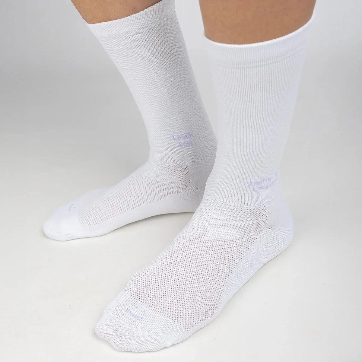 LASER x RODAGIRA Thank You Cycling Performance Socks - White - Image 2
