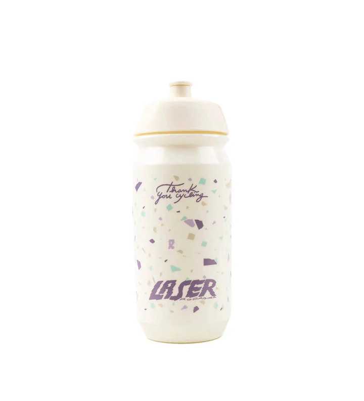 LASER x RODAGIRA Thank You For Cycling Water Bottle  - Cream - Image 2