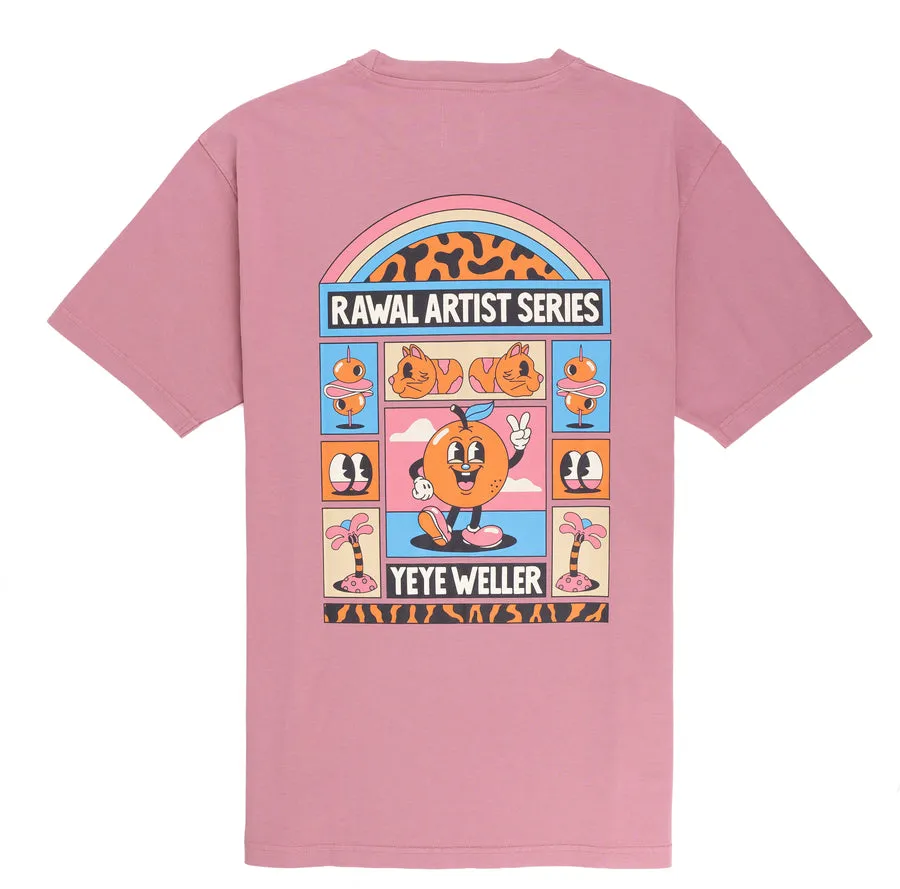 LASER Rawal Artist Yeye Weller Tee - Dusty Rose - Image 2