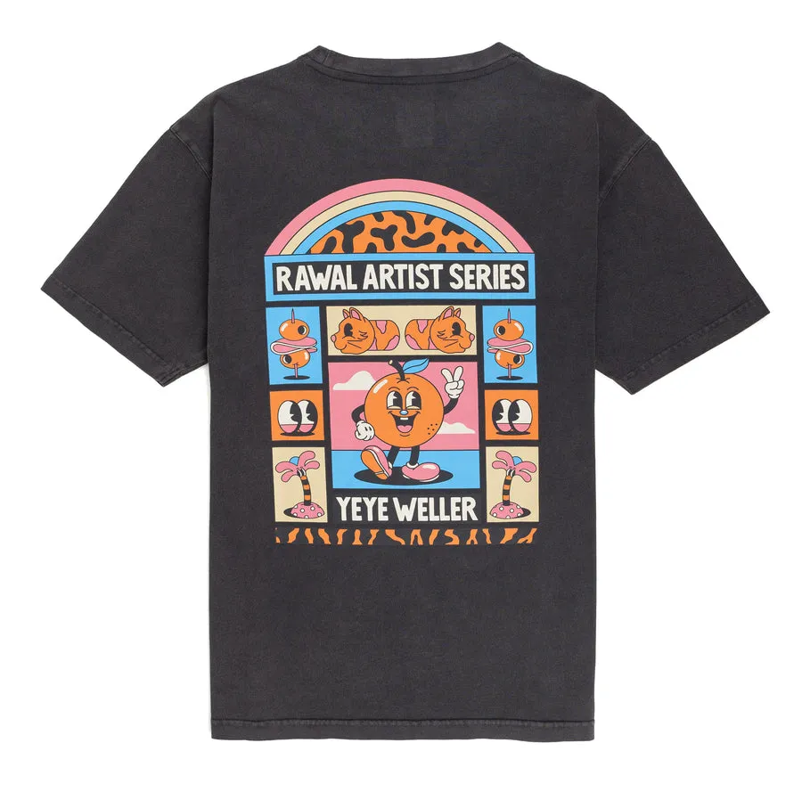 LASER Rawal Artist Yeye Weller Tee - Faded Black - Image 2