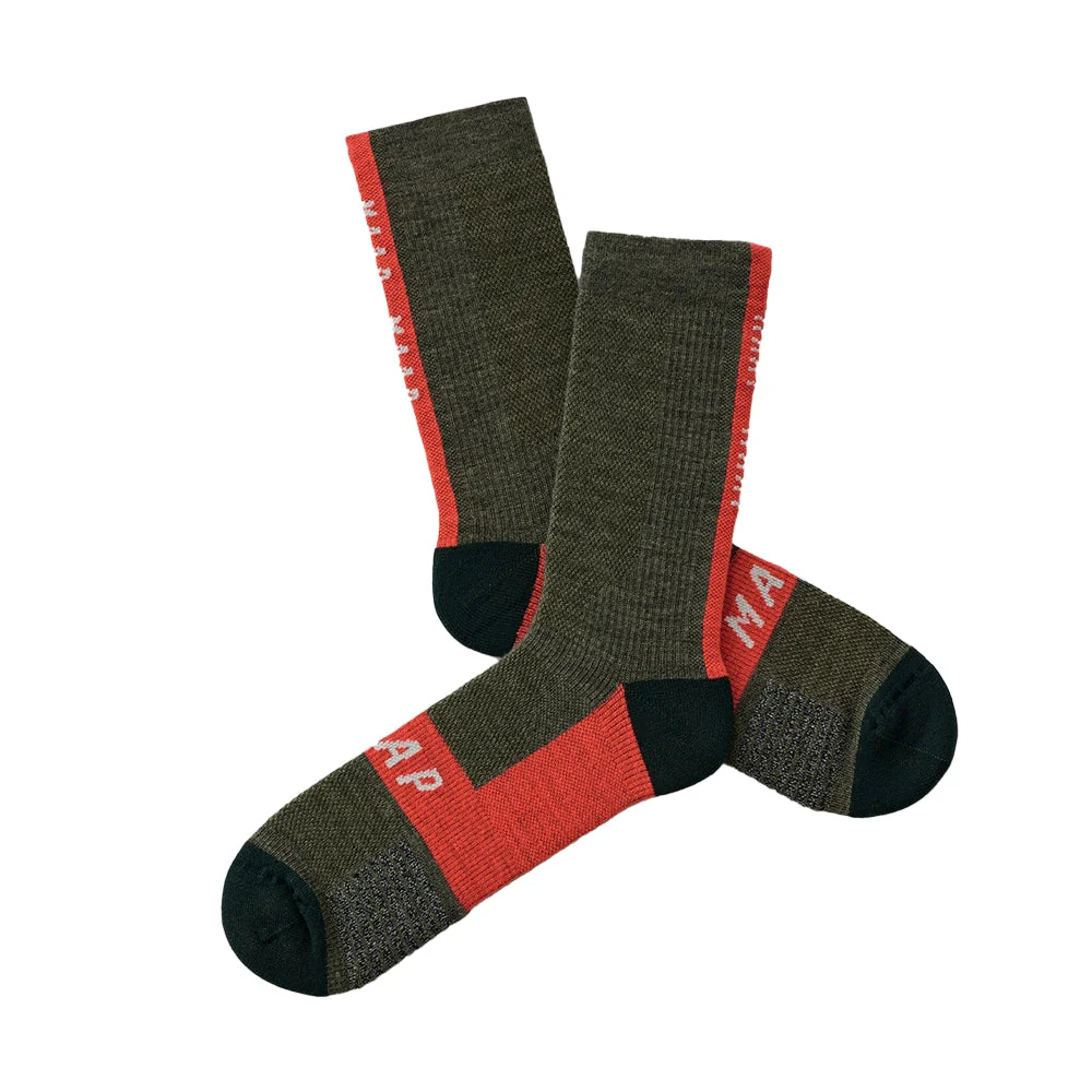 MAAP Alt Road Trail Socks - Olive/Mars - Image 2