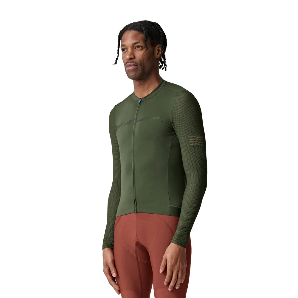 MAAP Evade Pro Base LS Jersey 2.0 AW2023 - Bronze Green - Image 2