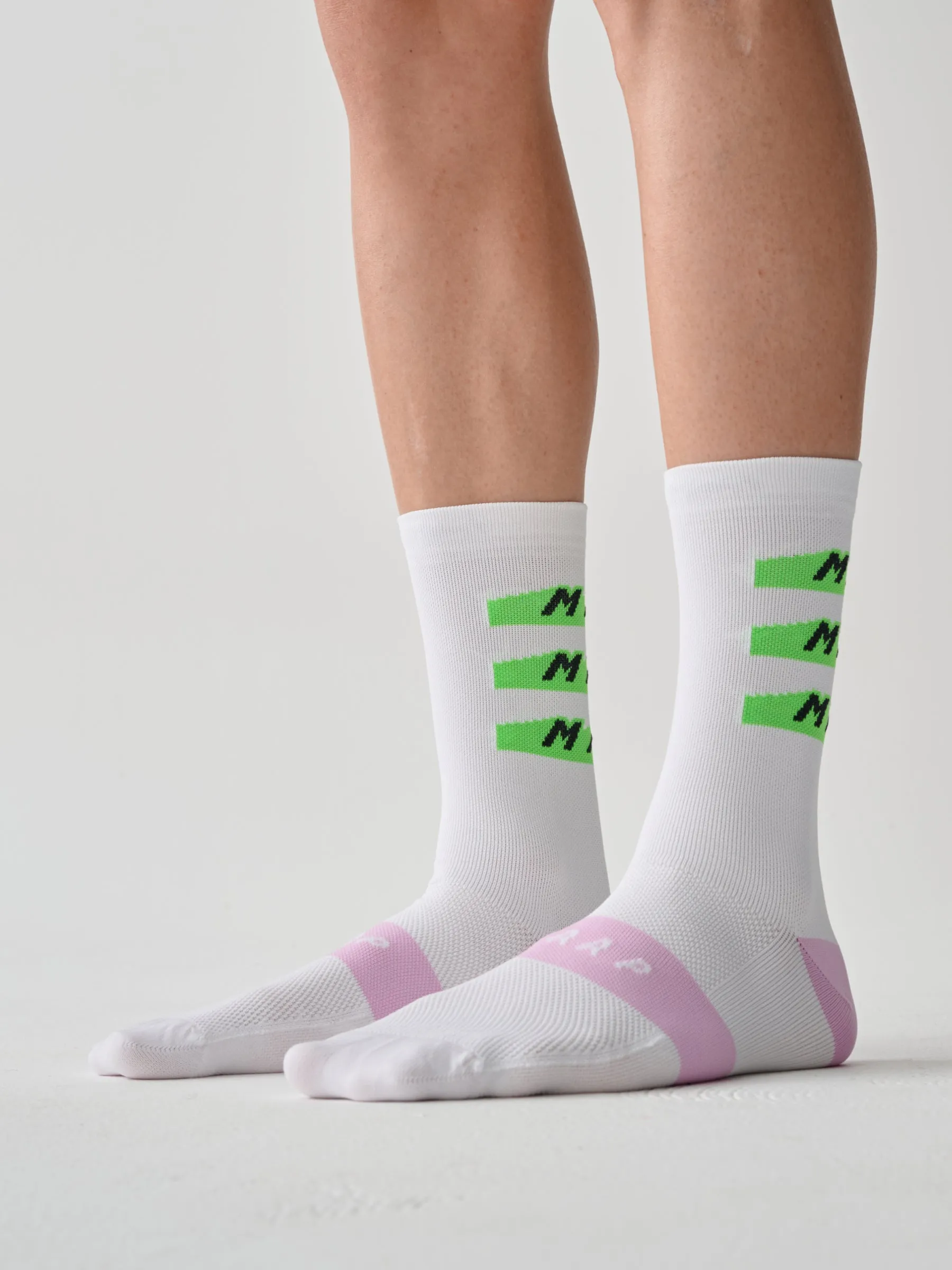 MAAP Evade X Socks - White/Fluro Green - Image 2