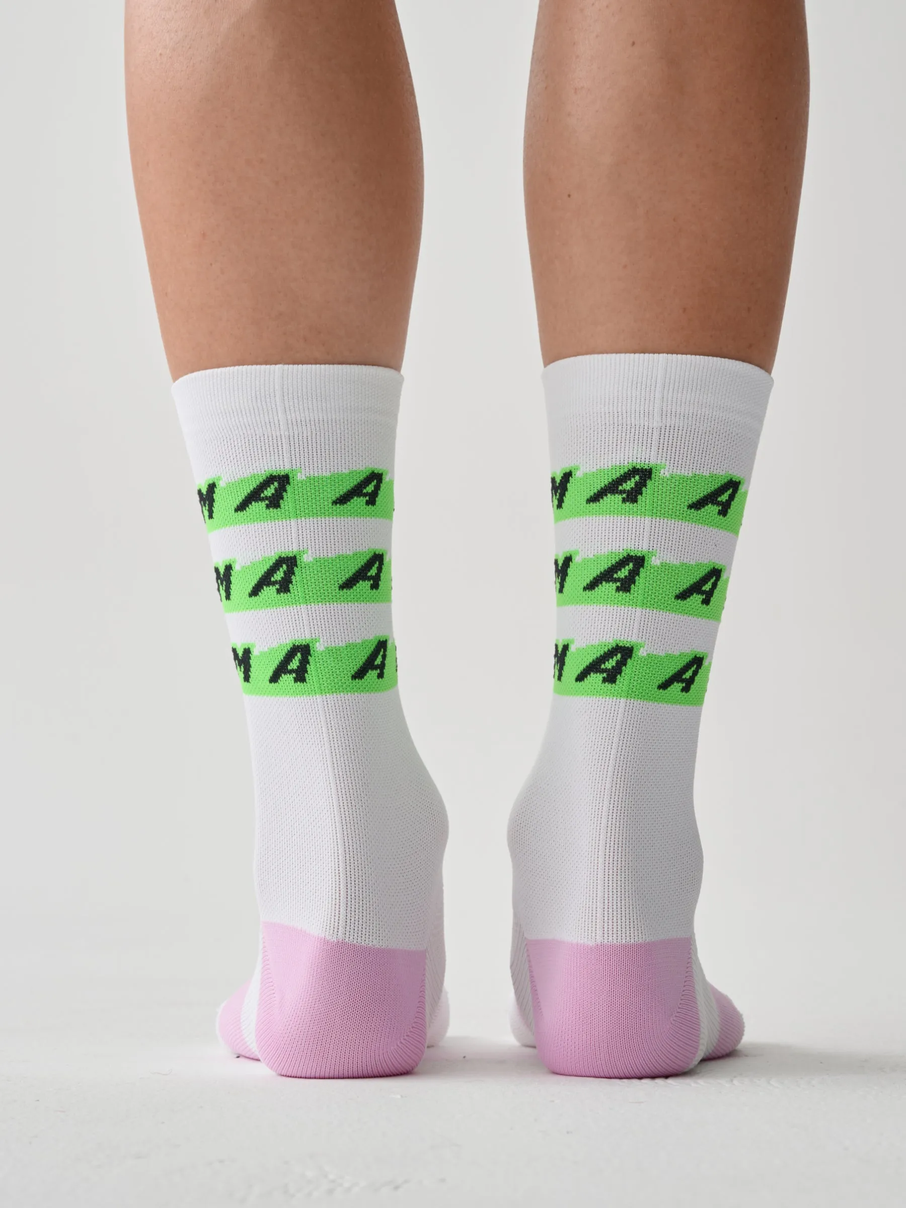 MAAP Evade X Socks - White/Fluro Green - Image 3