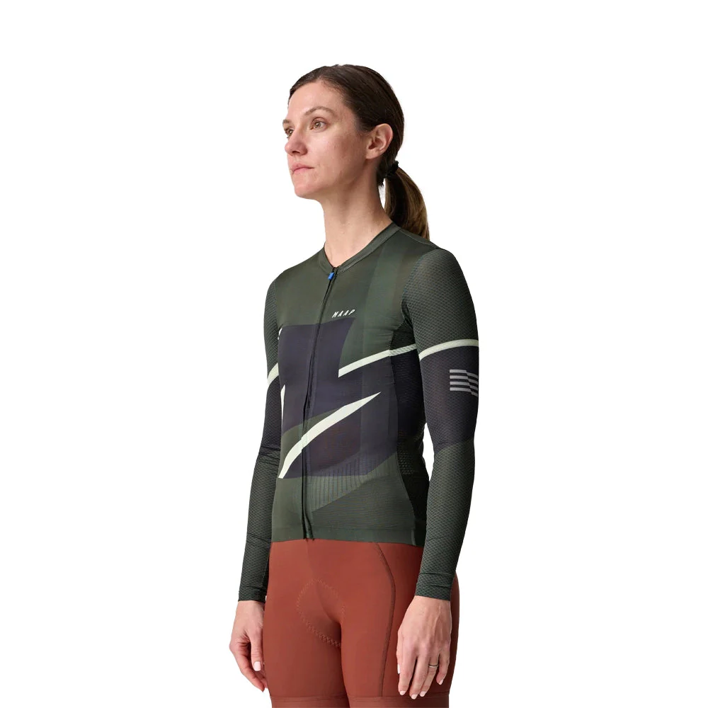 MAAP Evolve 3D Pro Air Women LS Jersey 2.0 AW2023 - Bronze Green - Image 2