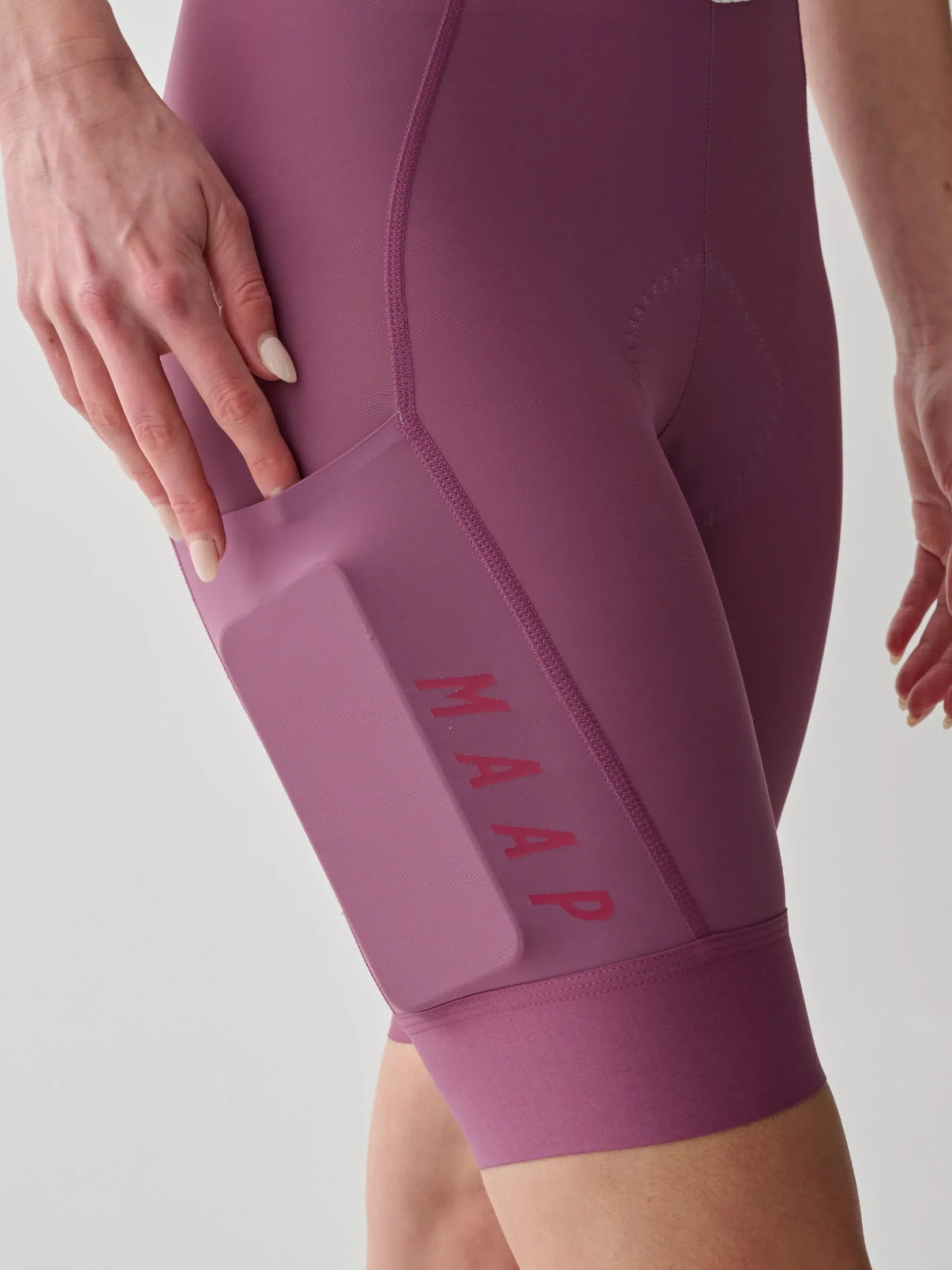 MAAP Team Bib Evo Cargo Women Bib Shorts - Dark Mauve - Image 3