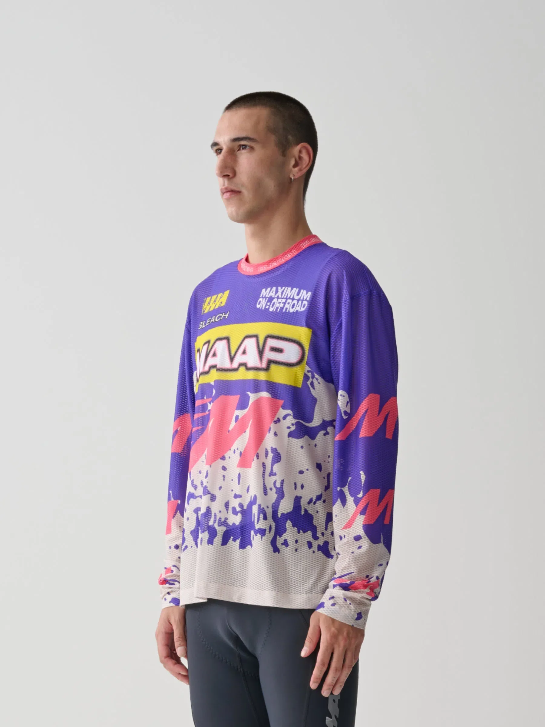 MAAP X BLEACH Mesh LS Tee - Purple Mix - Image 5