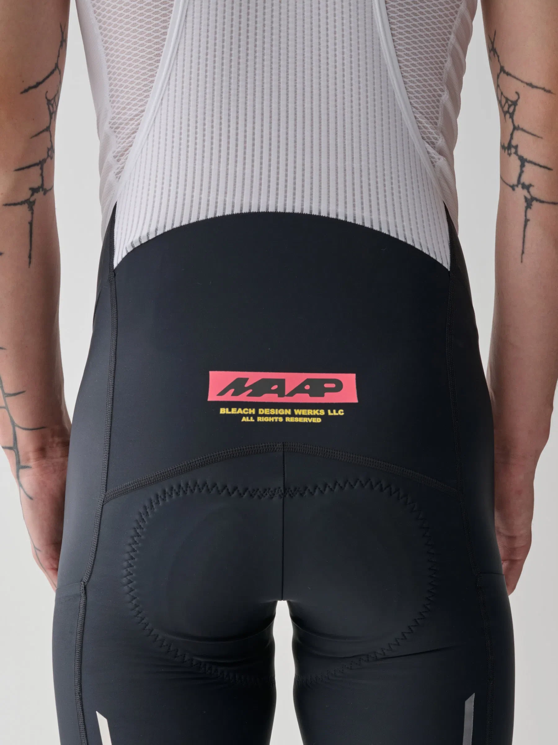 MAAP X BLEACH Team Bib Evo Cargo Shorts - Black/Chrome - Image 6