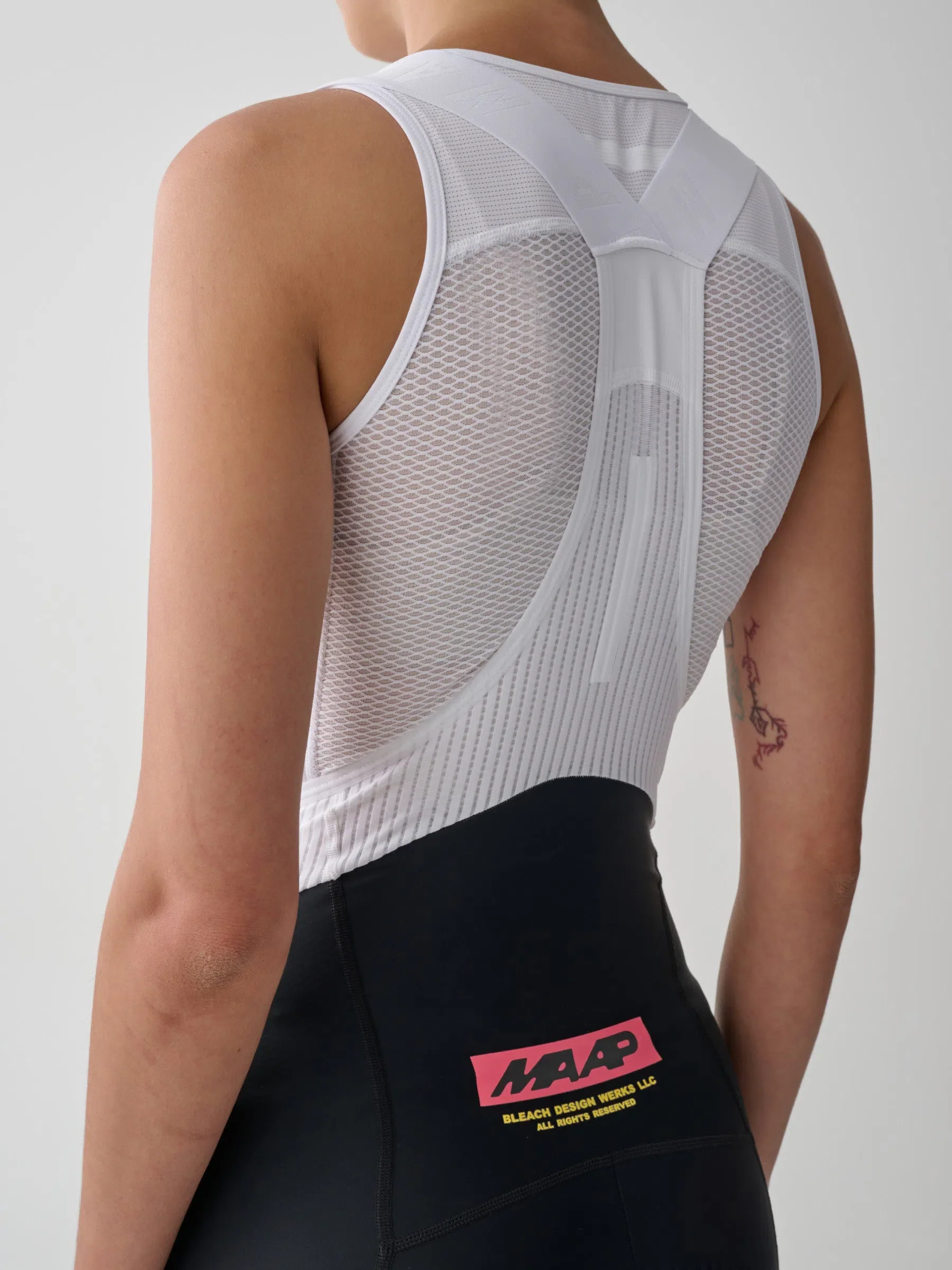 MAAP X BLEACH Team Bib Evo Cargo Women Shorts - Black/Chrome - Image 6