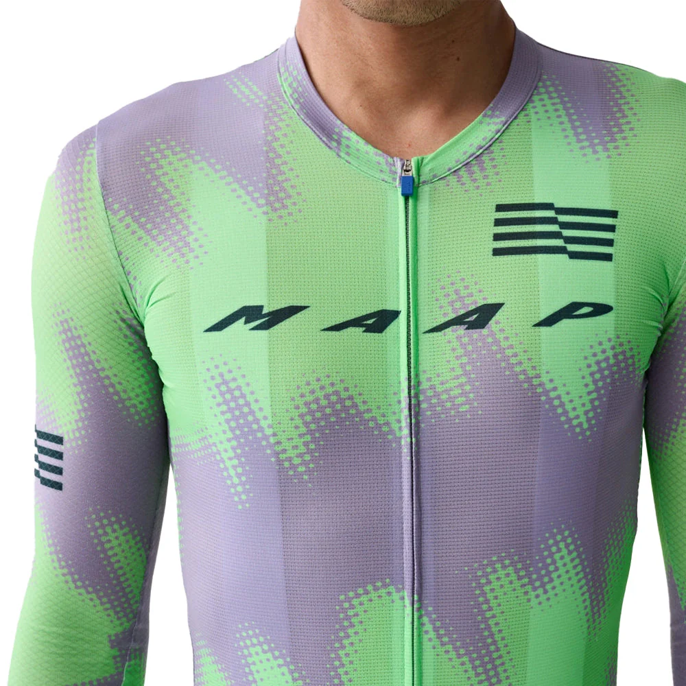 MAAP x Lifeplus Wahoo Team Pro Air LS Jersey 2.0 - Purple Ash/Aqua Green - Image 3