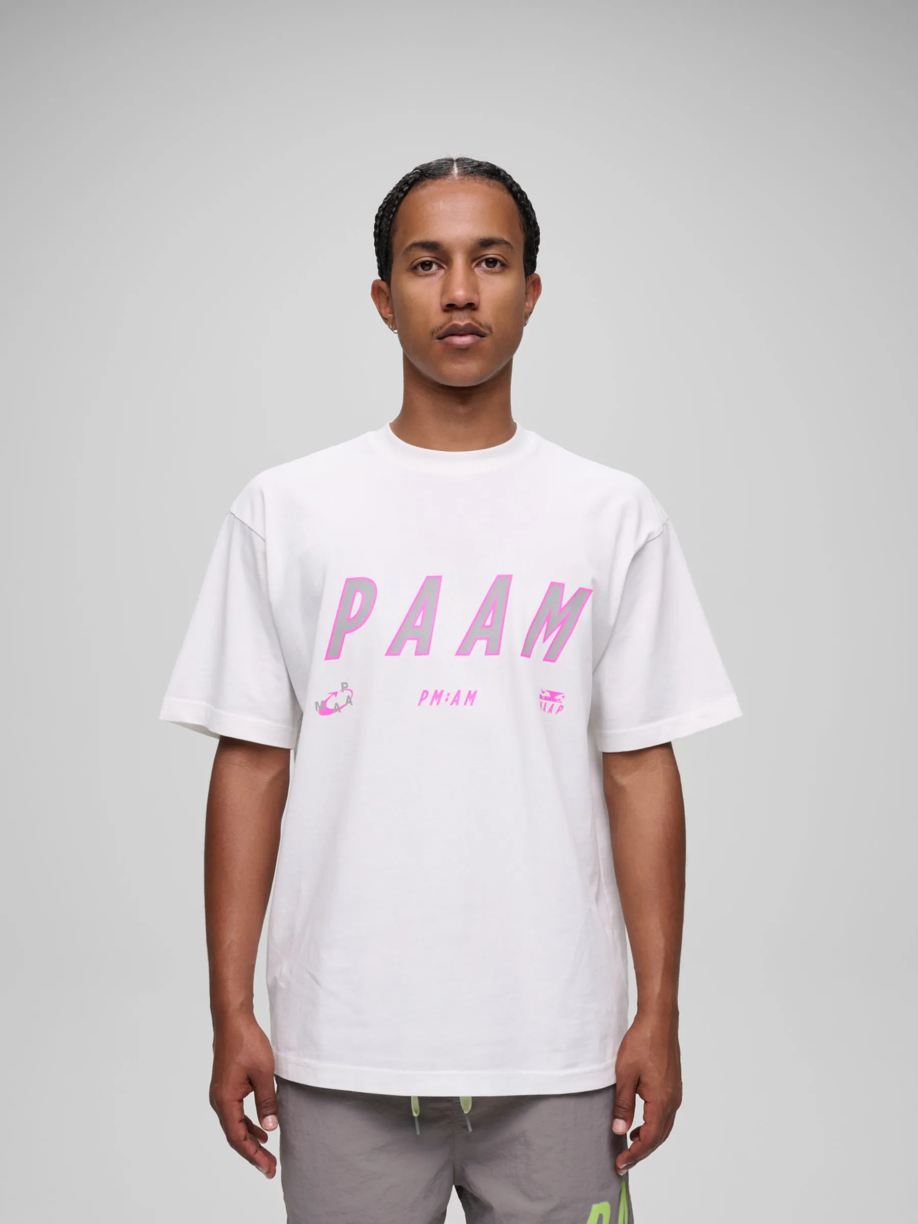 MAAP x PAM Casual Tee - White/Violet Cosmos - Image 2