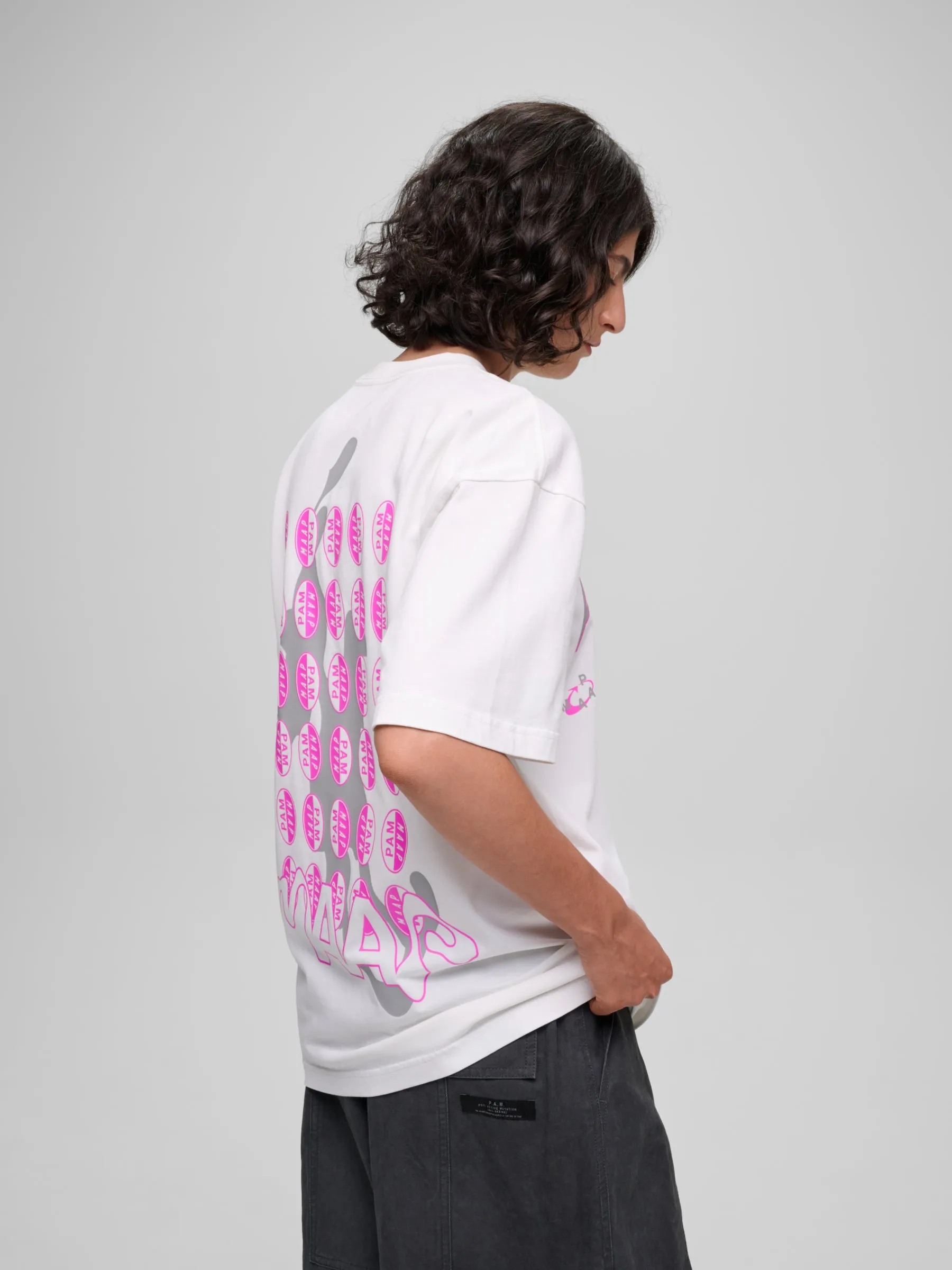 MAAP x PAM Casual Tee - White/Violet Cosmos - Image 3