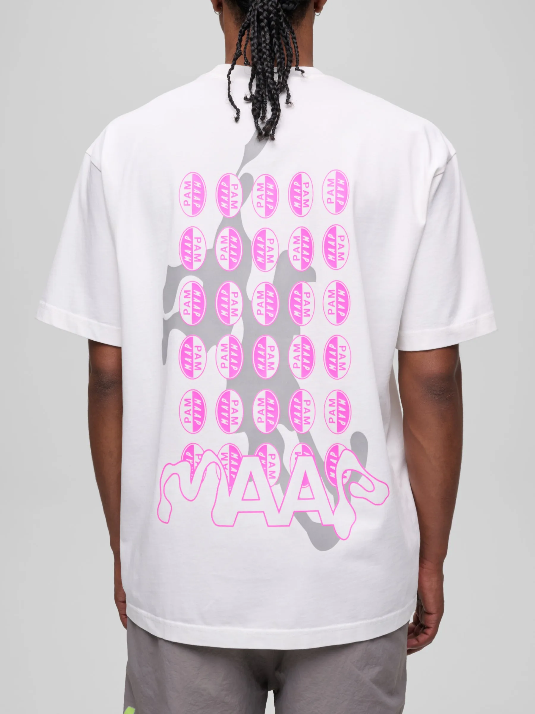 MAAP x PAM Casual Tee - White/Violet Cosmos - Image 4