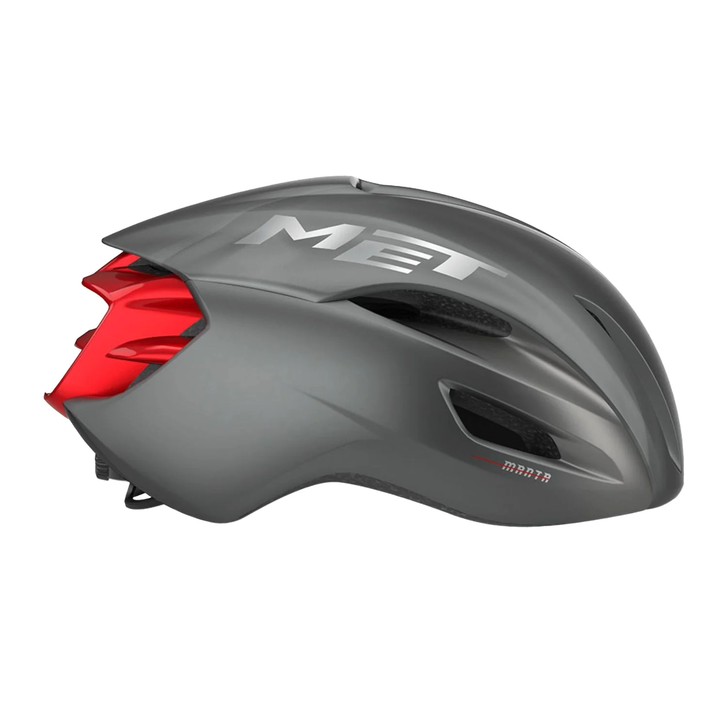 MET Cycling Helmet Manta MIPS - Silver/Red - Image 2