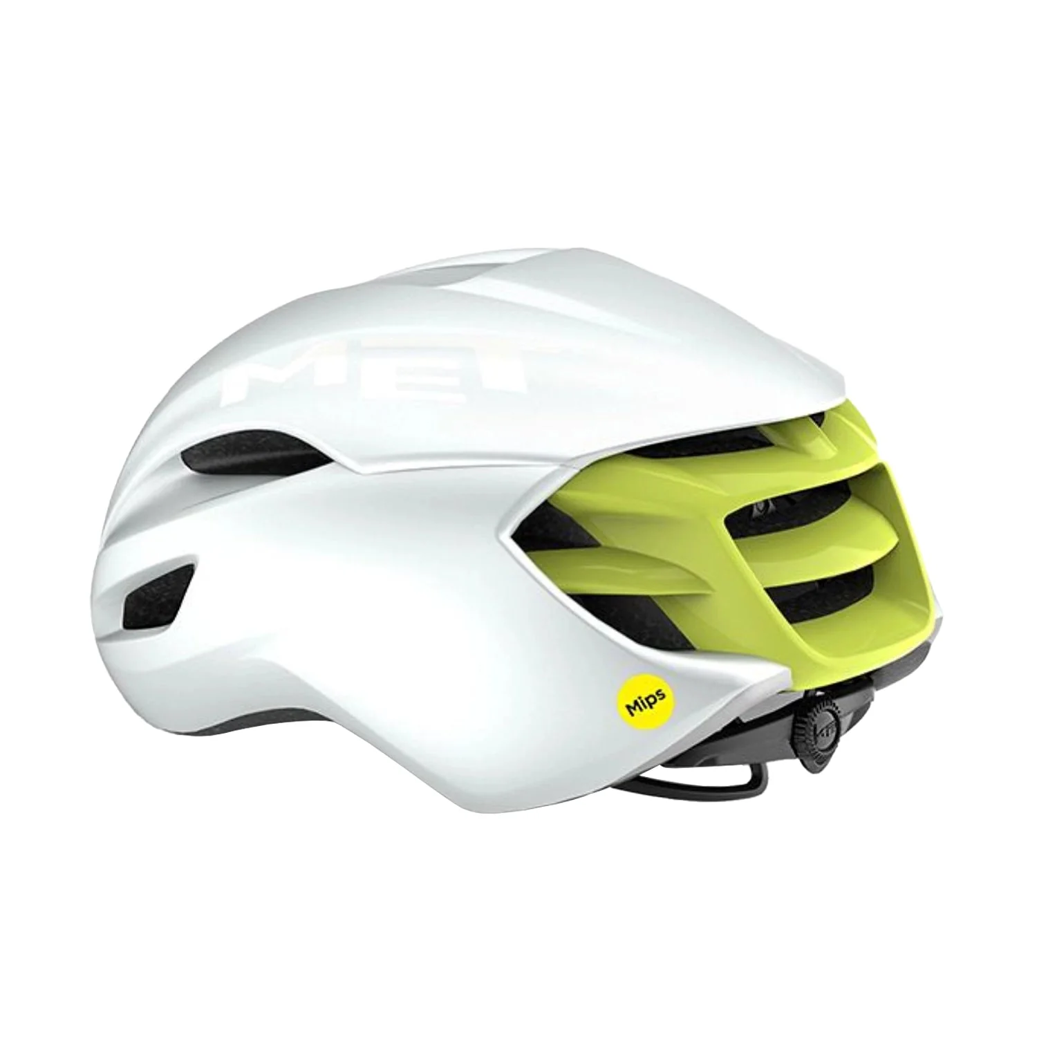 MET Cycling Helmet Manta MIPS - White/LIme Limited Edition - Image 2