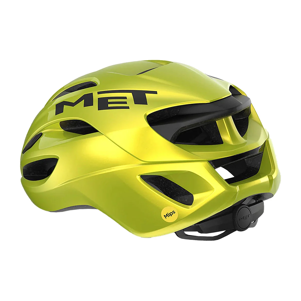 MET Rivale MIPS Cycling Helmet - Metallic Yellow Glossy - Image 3
