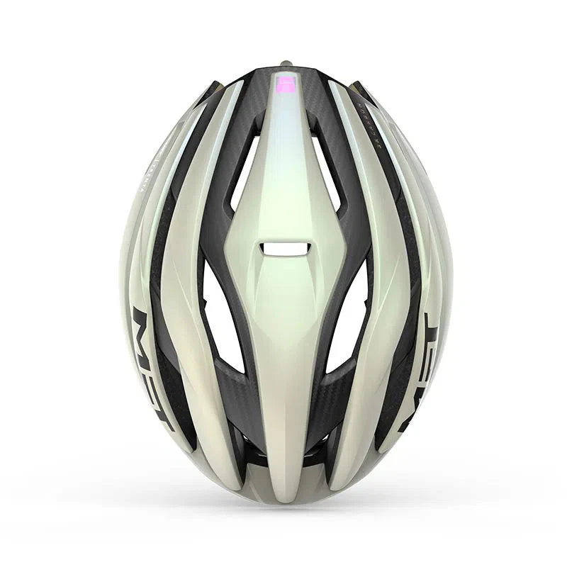MET Trenta 3K Carbon MIPS Cycling Helmet - Vanilla/Gold - Image 3