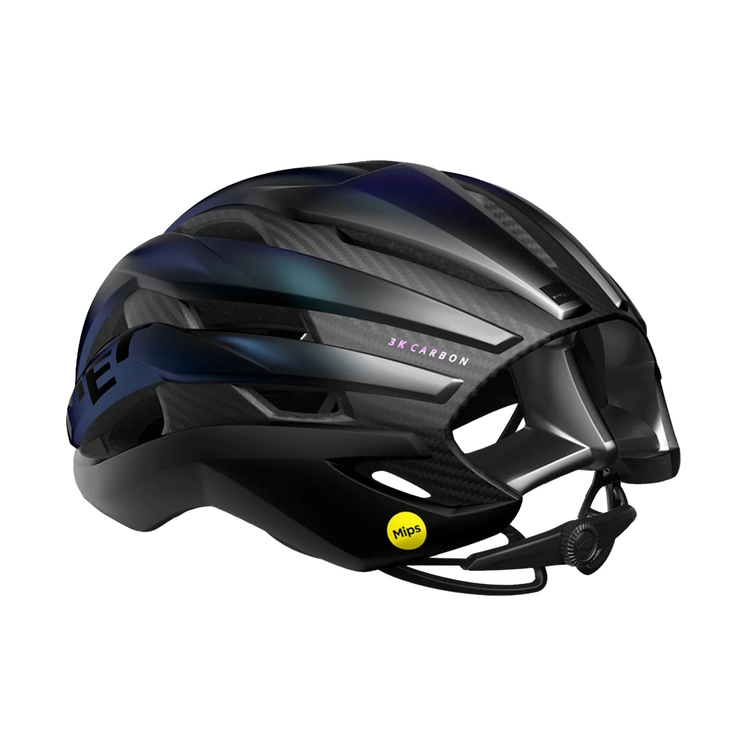MET Trenta 3K Carbon MIPS Cycling Helmet - Blue Iridiscent - Image 3
