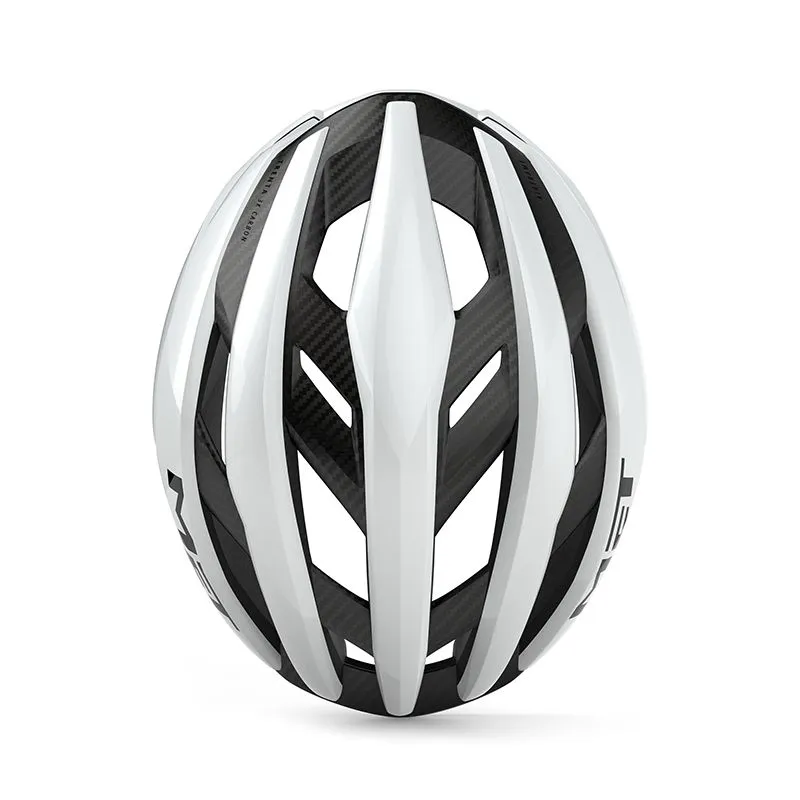 MET Trenta 3K Carbon MIPS Cycling Helmet MY26 - Silver/White - Image 3