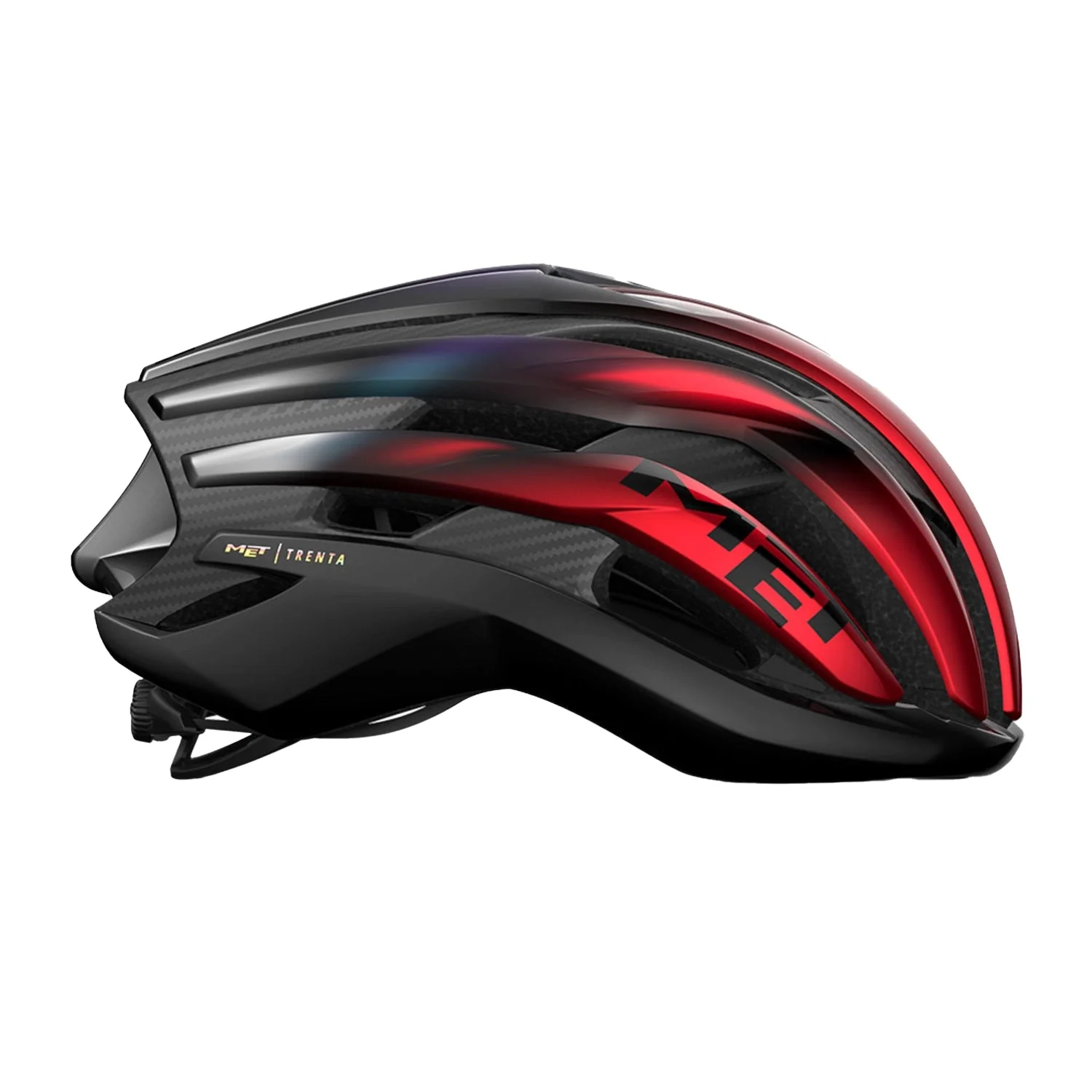 MET Trenta 3K Carbon MIPS Cycling Helmet - Red Iridiscen - Image 2