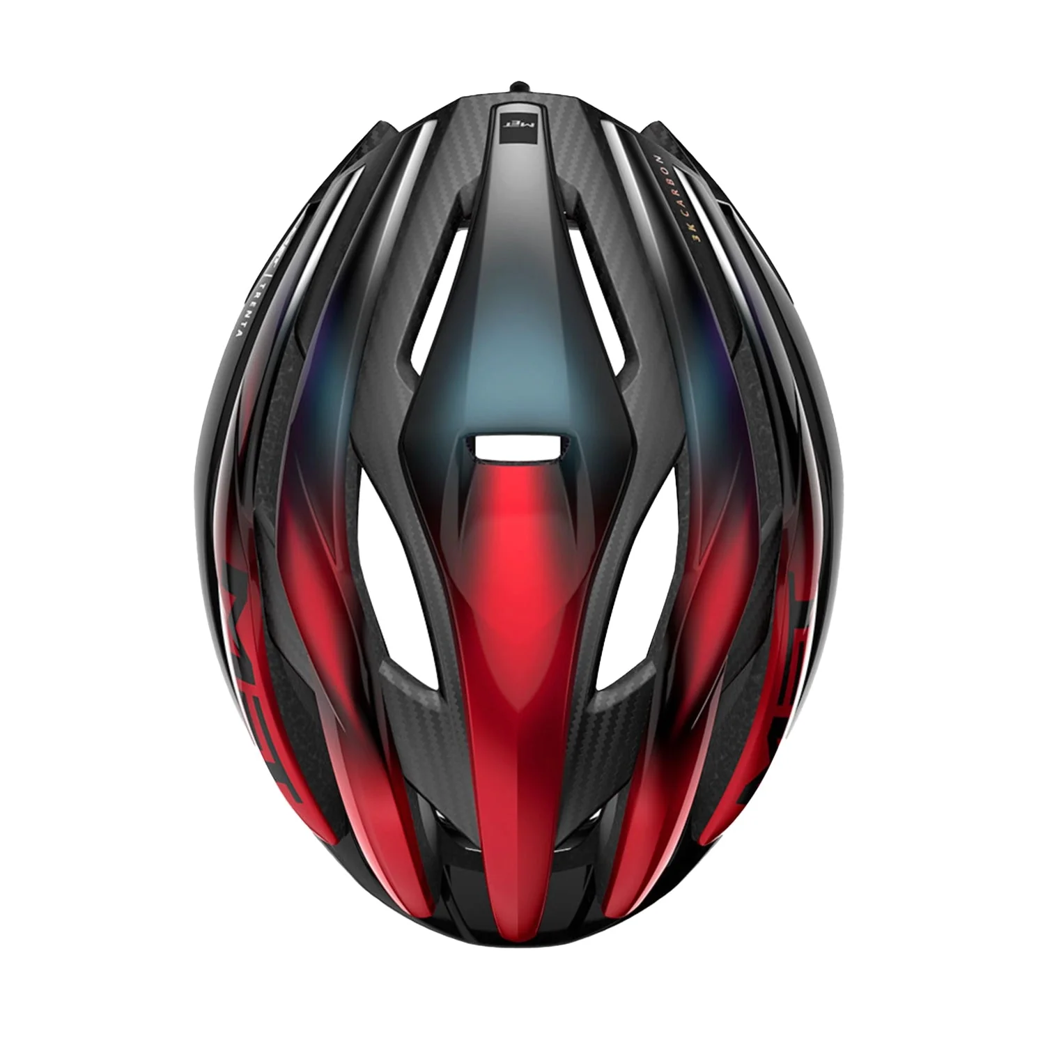 MET Trenta 3K Carbon MIPS Cycling Helmet - Red Iridiscen - Image 4