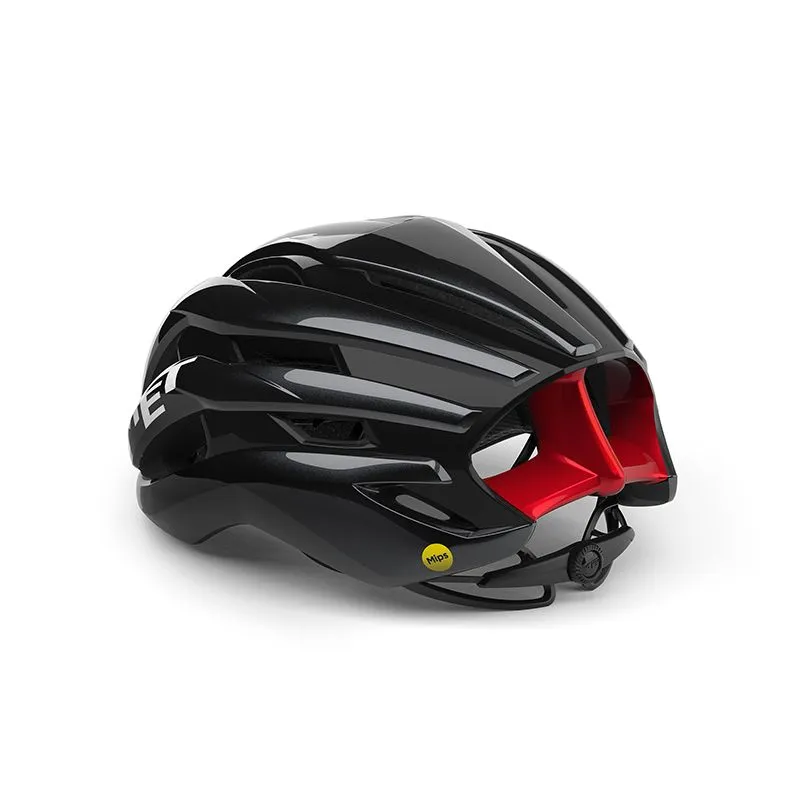 MET TRENTA MIPS CYCLING HELMET - Black/Red Glossy - Image 2