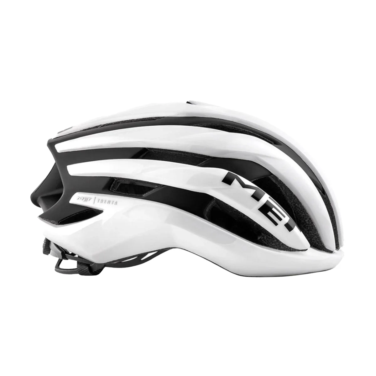 MET Trenta MIPS Cycling Helmet - White Glossy/Black Matt - Image 2