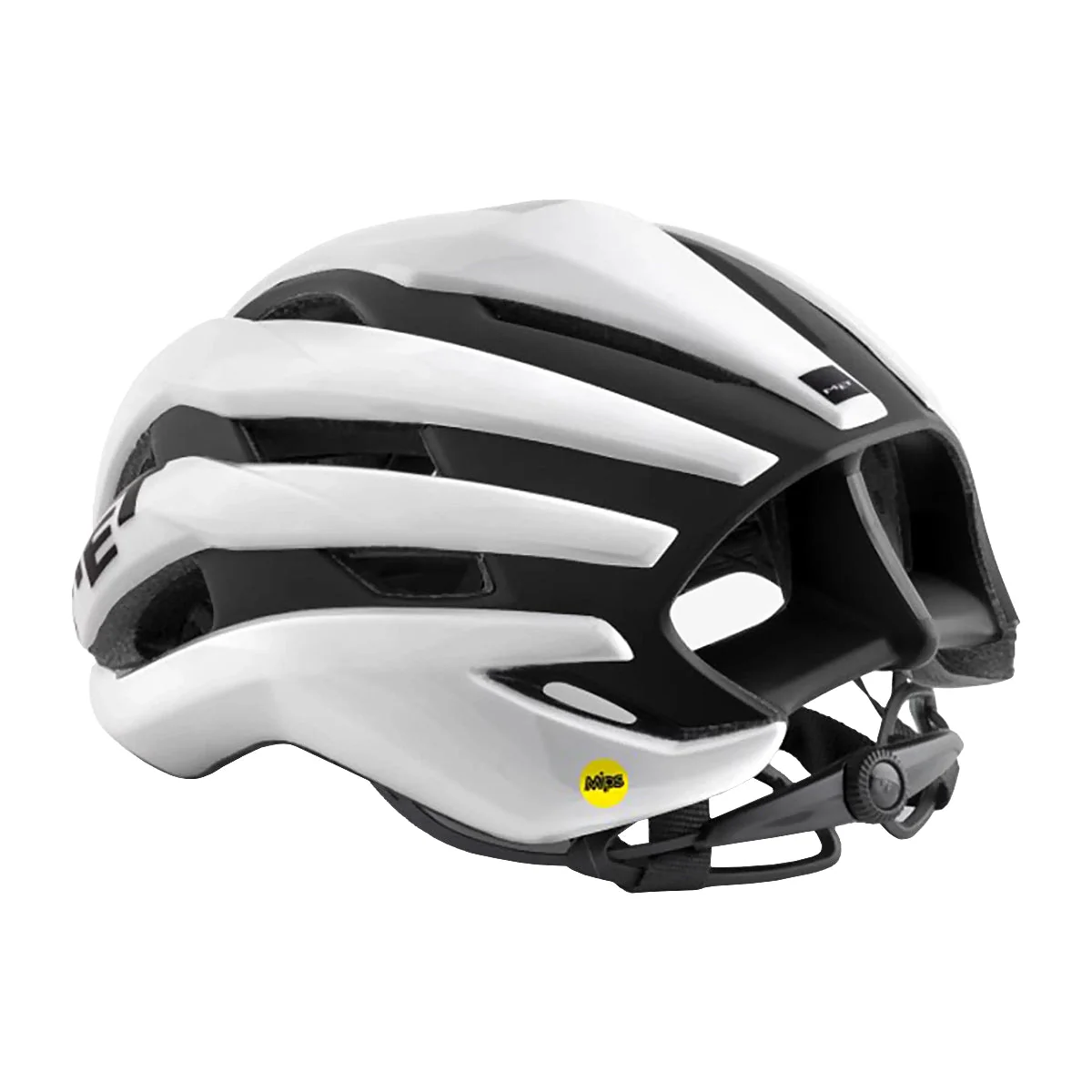 MET Trenta MIPS Cycling Helmet - White Glossy/Black Matt - Image 3