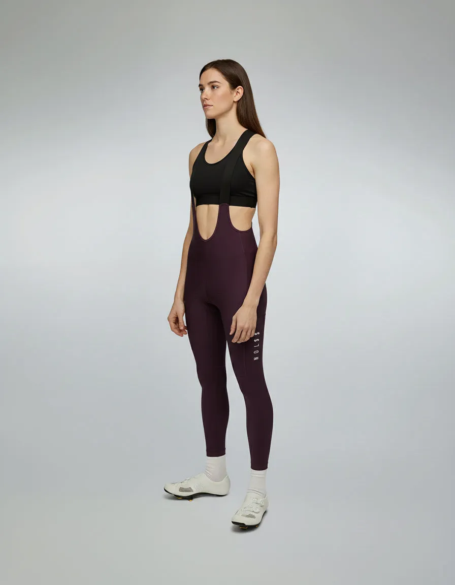 NDLSS Away Cargo Thermal Women Bib Tights - Wine - Image 2