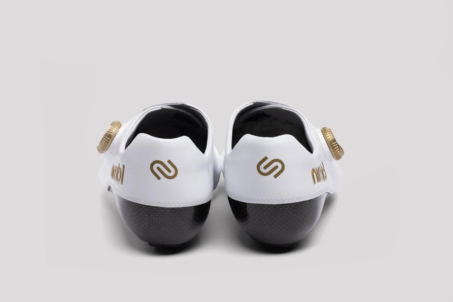 NIMBL Road Cycling Shoes Exceed Ultimate Glide - White/Gold - Image 3