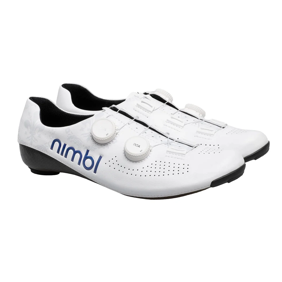 NIMBL Road Cycling Shoes Exceed Ultimate Fleur de Lis - White - Image 2
