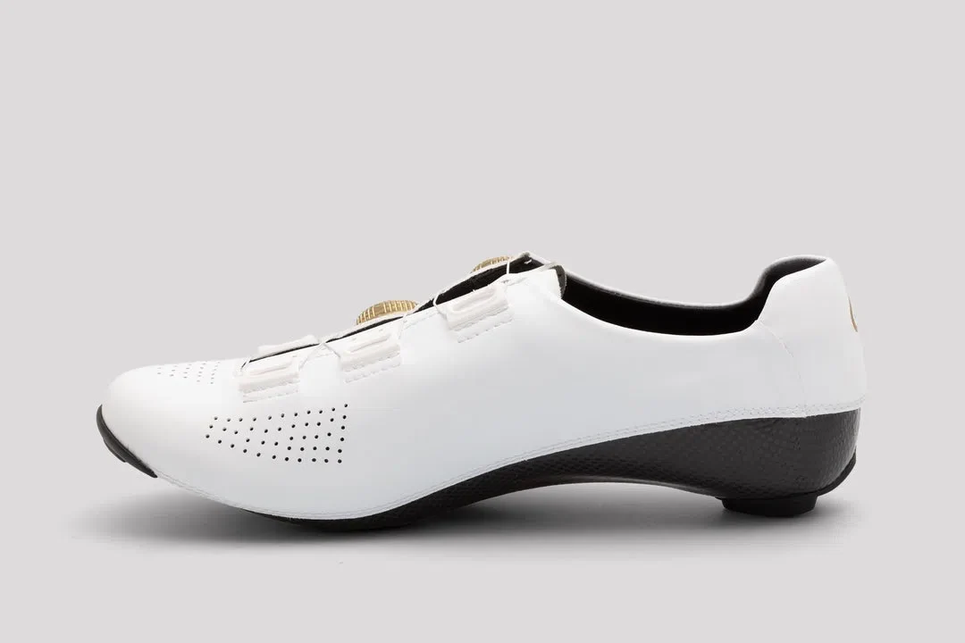 NIMBL Road Cycling Shoes Ultimate - White/Gold - Image 3