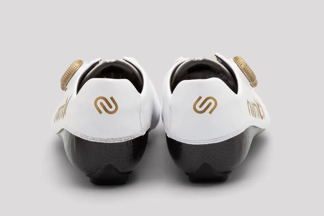 NIMBL Road Cycling Shoes Ultimate - White/Gold - Image 5