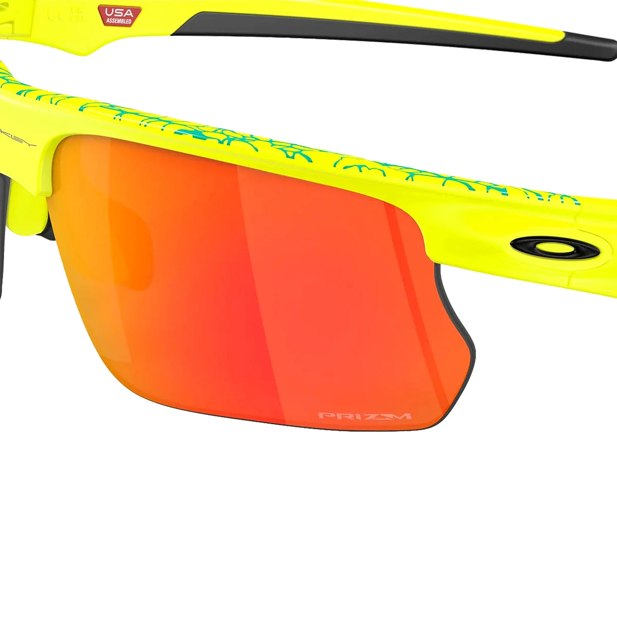 OAKLEY Bisphaera Eyewear Inner Spark - Matte Tennis Ball Yellow/Celeste Neuron Prizm Ruby - Image 6