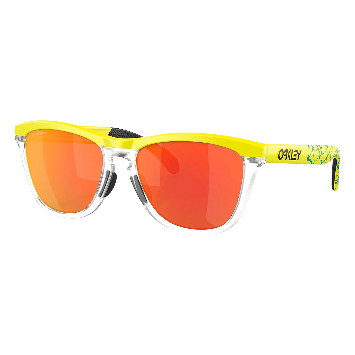 OAKLEY Eyewear Frogskins Range Inner Spark Collection - Matte Tennis Ball Yellow Prizm Ruby - Image 2