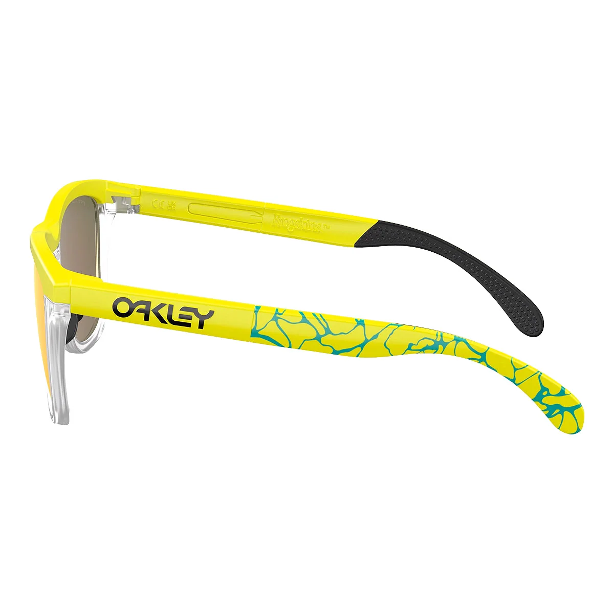 OAKLEY Eyewear Frogskins Range Inner Spark Collection - Matte Tennis Ball Yellow Prizm Ruby - Image 3