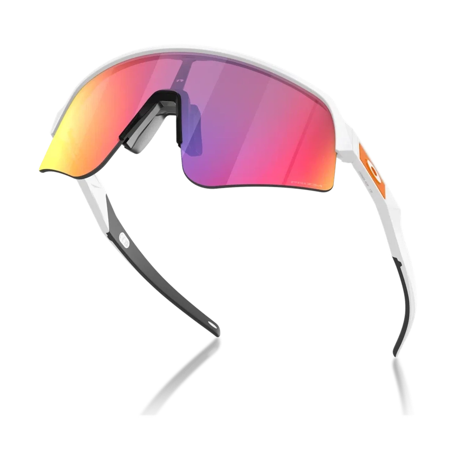 OAKLEY Sutro Lite Sweep Eyewear - Matte White Prizm Road (White/Orange Frame) - Image 7