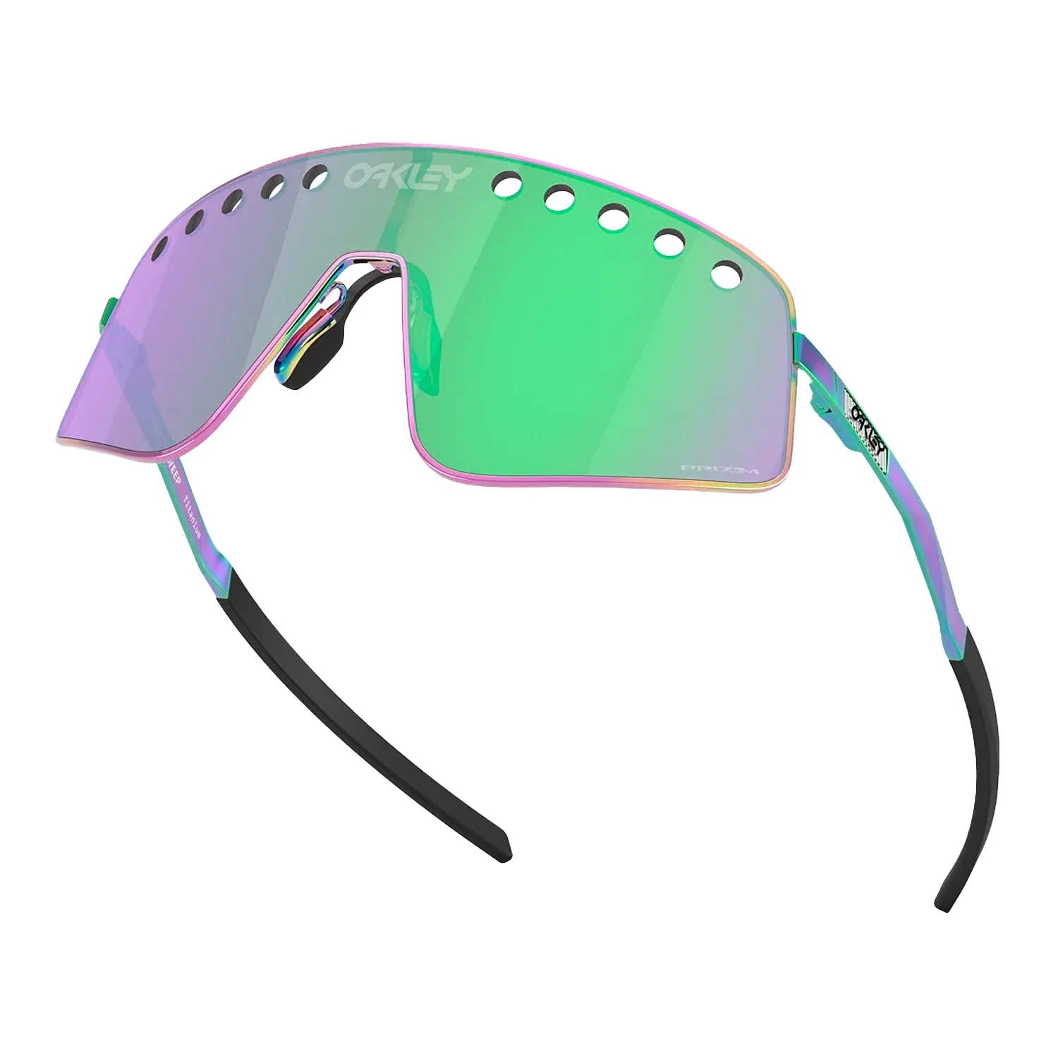 OAKLEY Sutro Ti Sweep Eyewear - Polished Oil Slick Prizm Road Jade - Image 3