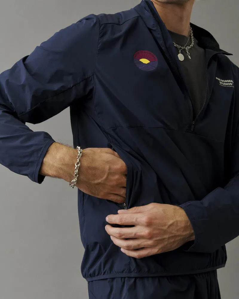 PAS NORMAL STUDIOS Balance Half Zip Jacket - Navy - Image 4