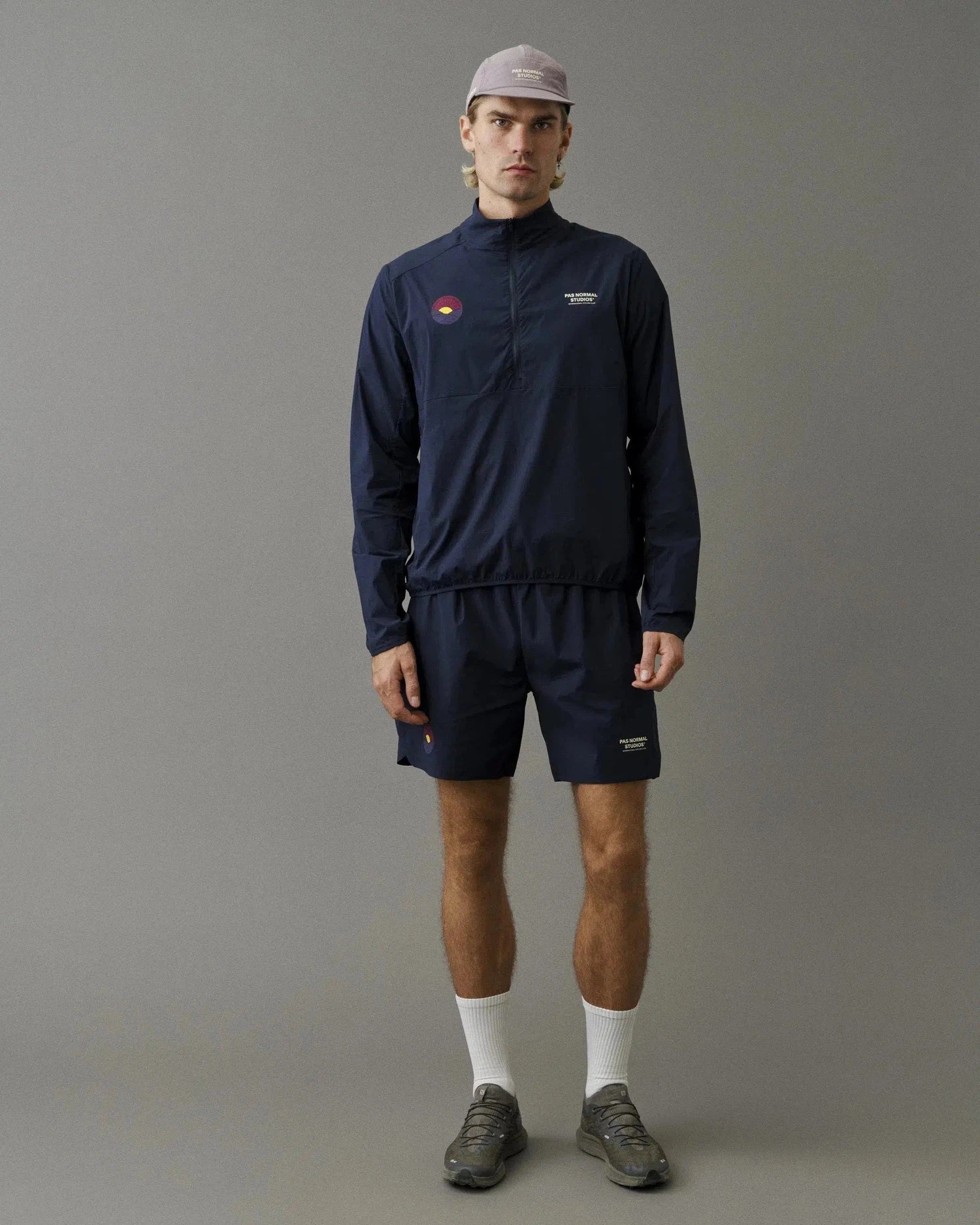 PAS NORMAL STUDIOS Balance Half Zip Jacket - Navy - Image 8
