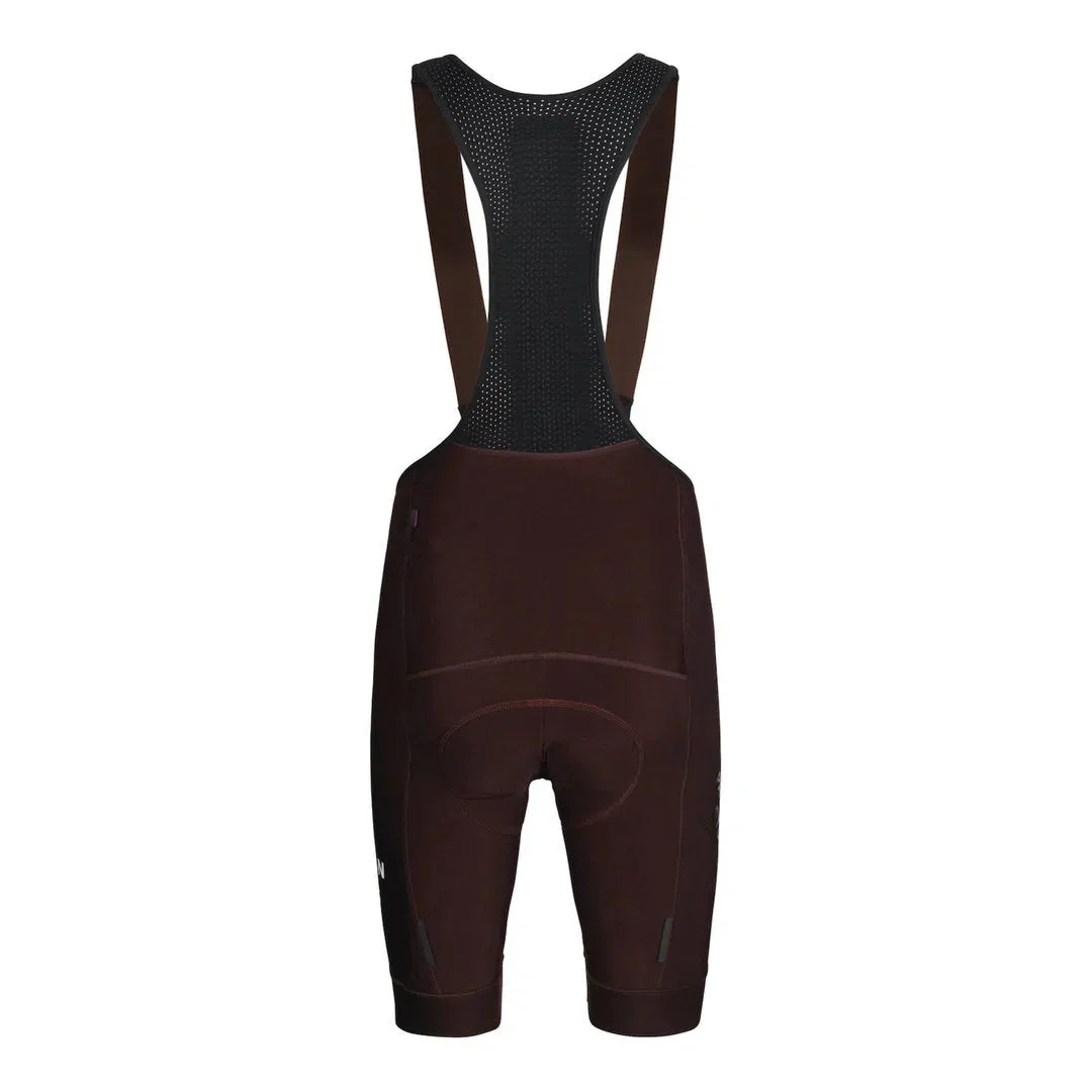 PAS NORMAL STUDIOS Control Fleece Bib Shorts - Dark Red - Image 7