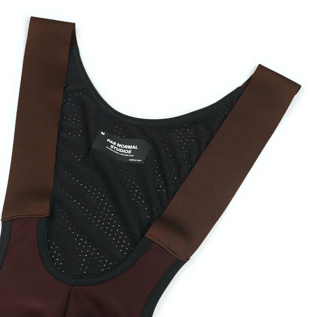 PAS NORMAL STUDIOS Control Fleece Bib Shorts - Dark Red - Image 9