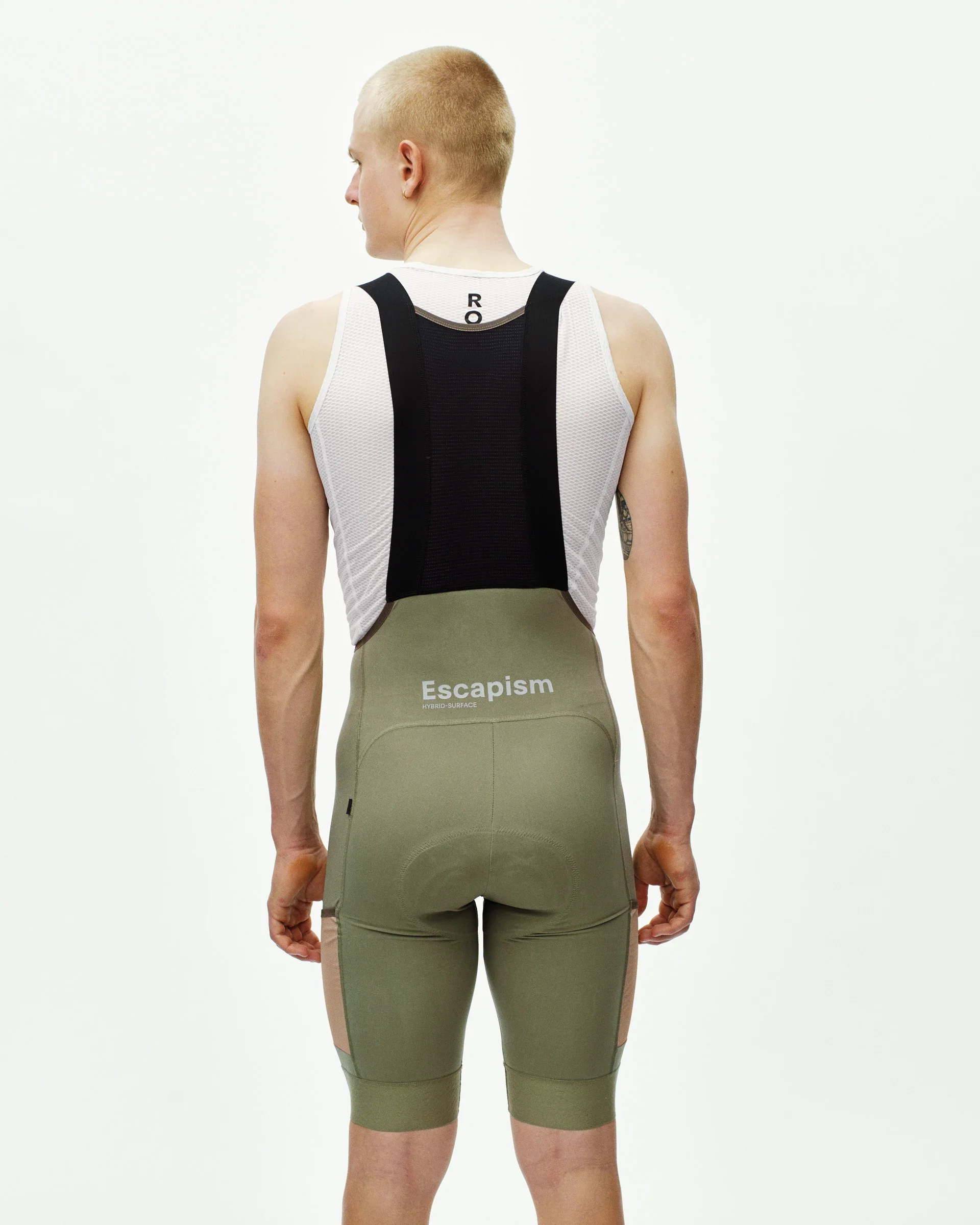 PAS NORMAL STUDIOS Escapism Cargo Bibs - Light Olive - Image 3
